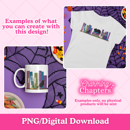 Dark Academia Bookshelf Clipart