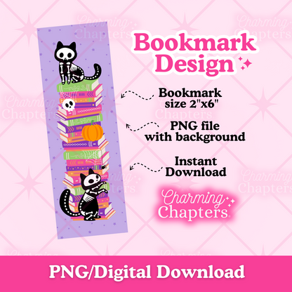 Skeleton Cats Bookmark