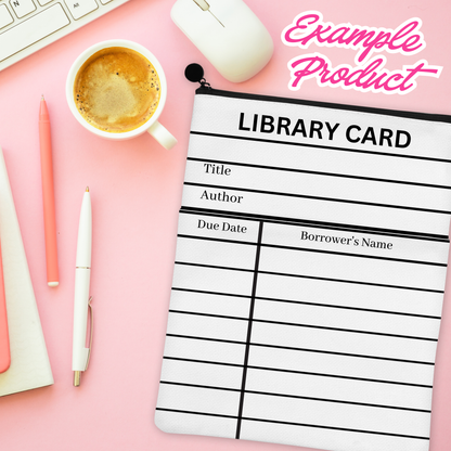 White Library Card Clipart