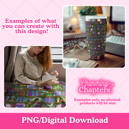 Green Enchanted Garden Seamless Pattern