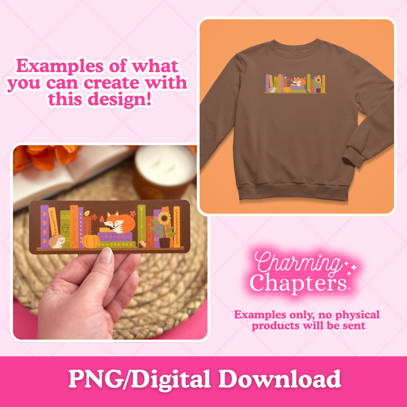 Autumn Bookshelf Clipart