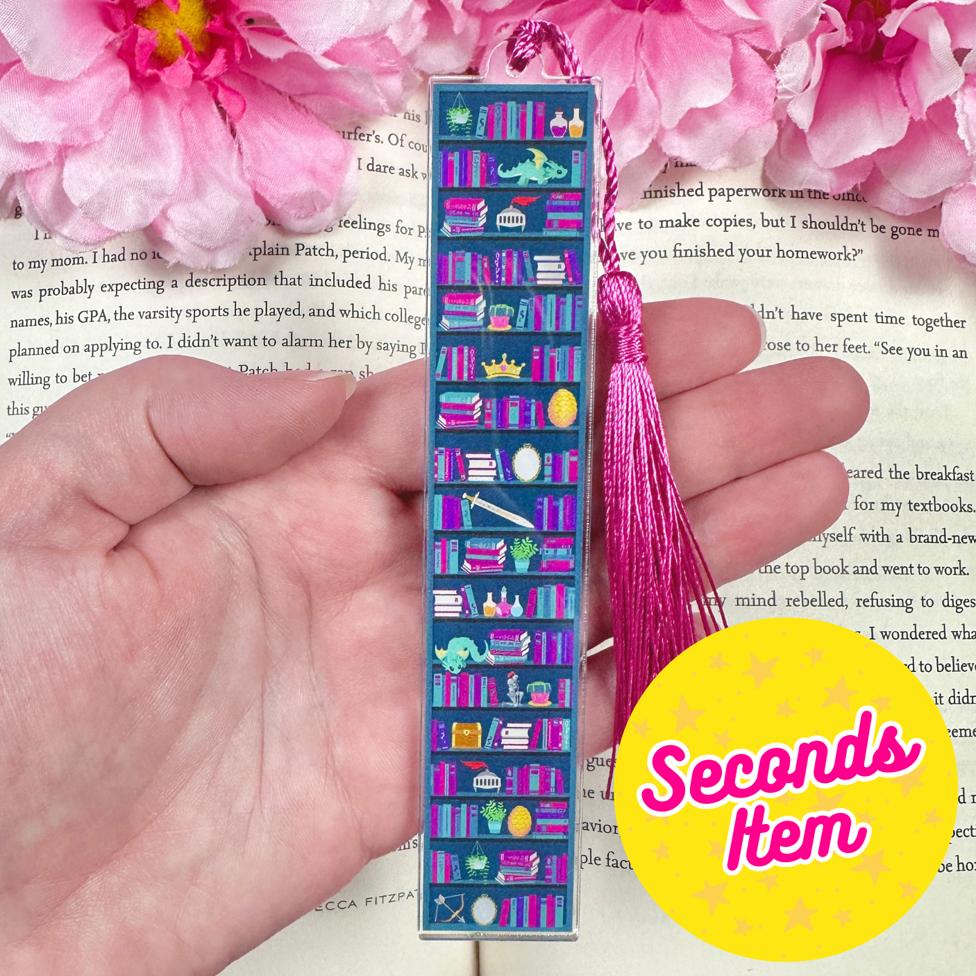 SECONDS: Fantasy Shelves Acrylic Bookmark