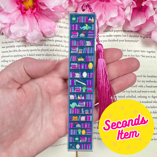 SECONDS: Fantasy Shelves Acrylic Bookmark