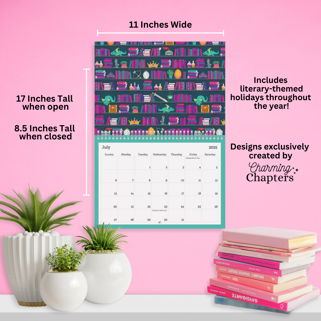 2025 Bookish Wall Calendar