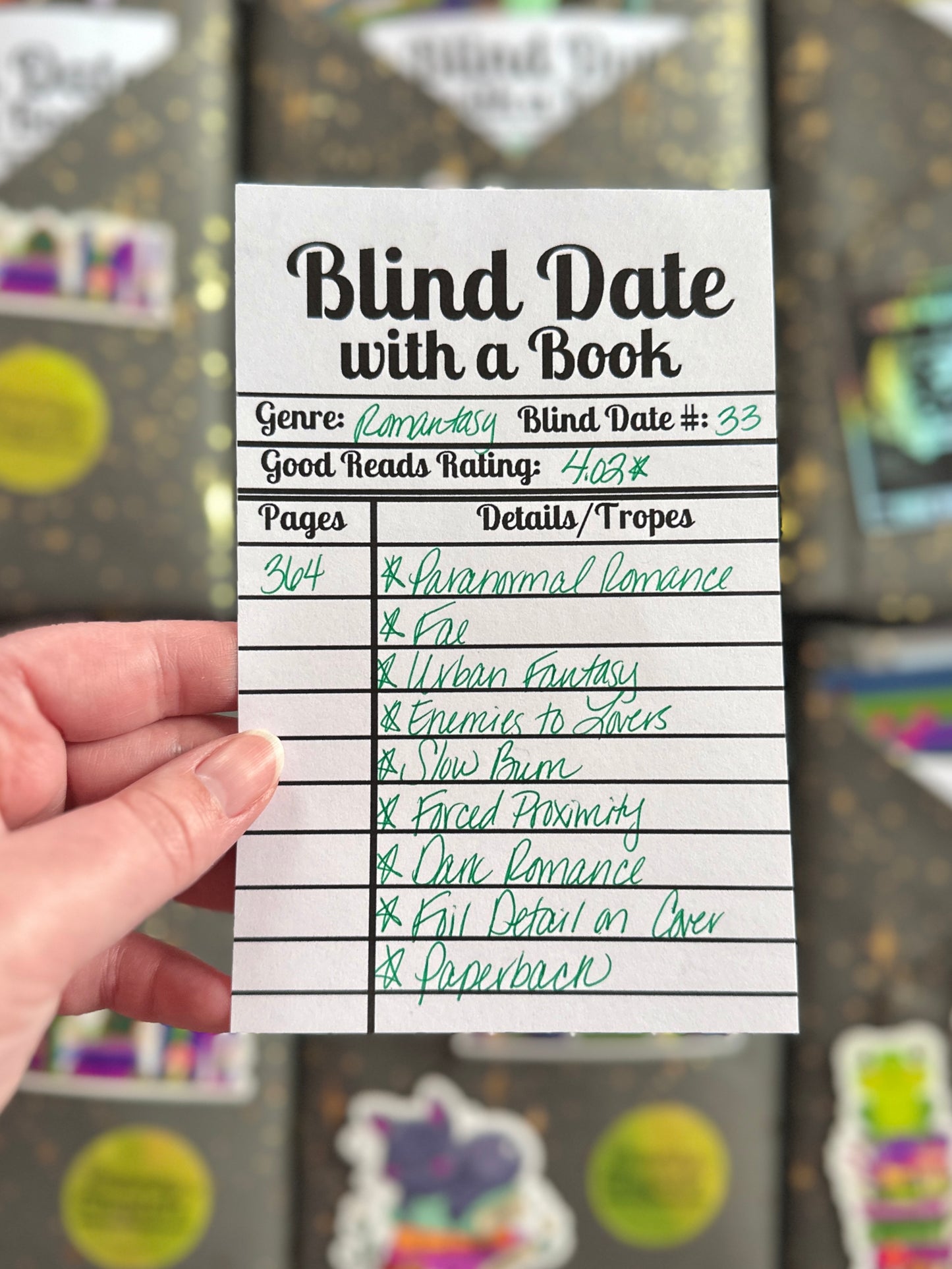 Blind Date with a Book:  Fantasy/Romantasy