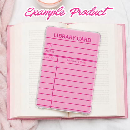 Pink Library Card Clipart