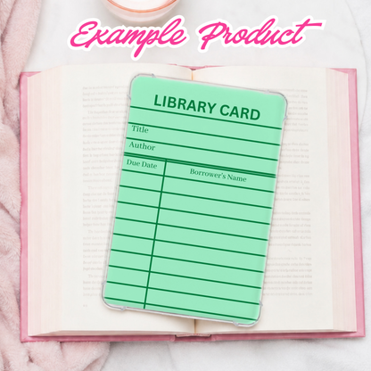 Green Library Card Clipart