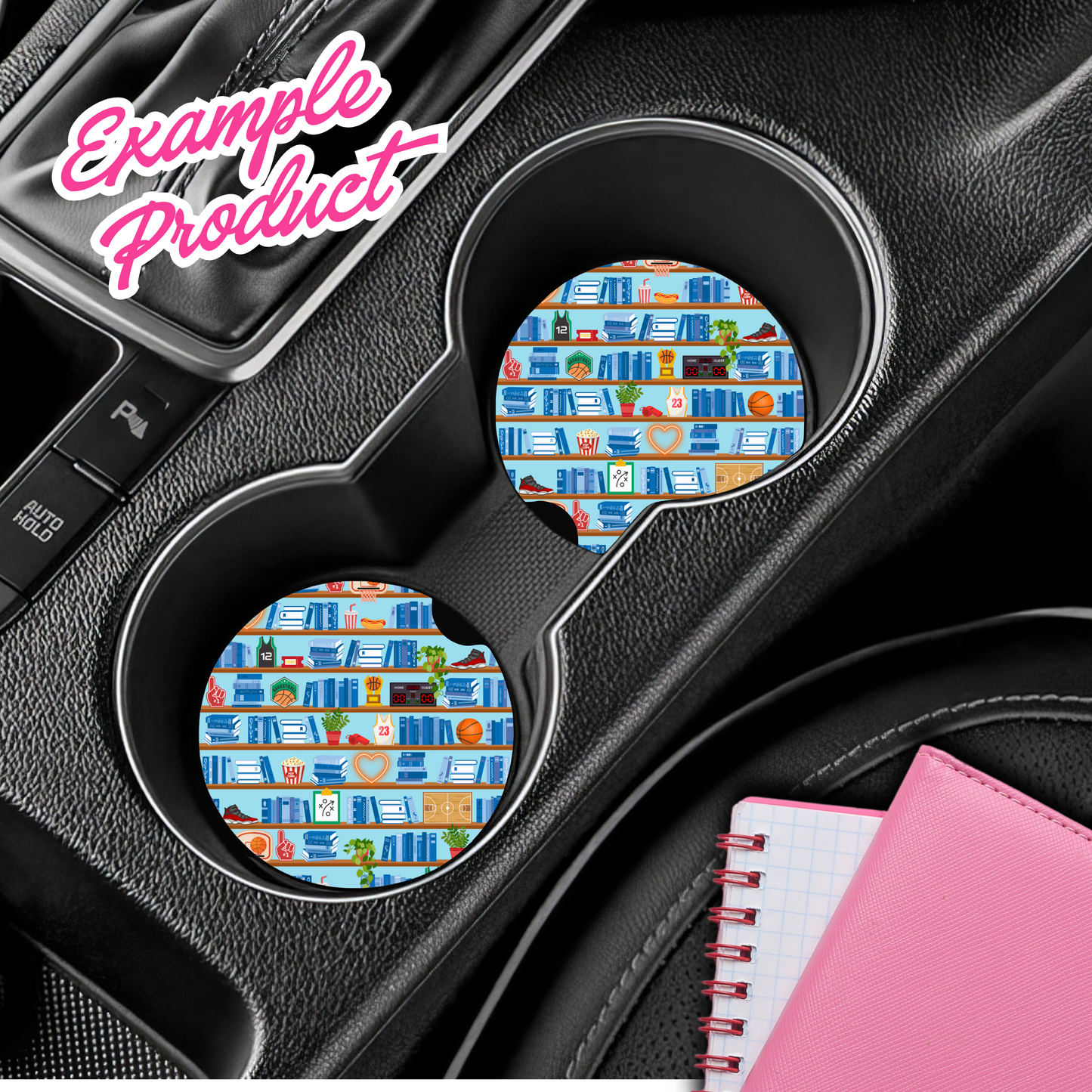 Basketball Romance Bookshelf Seamless Pattern
