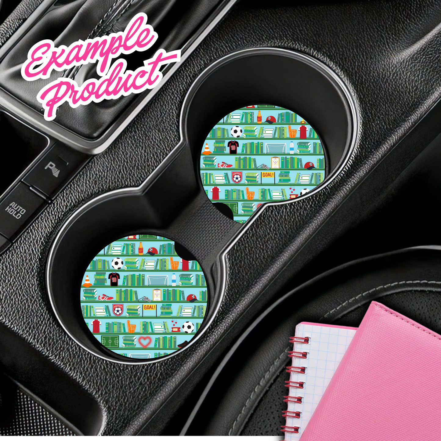Soccer Romance Bookshelf Seamless Pattern