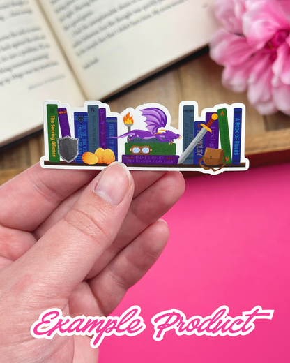 Dragon Rider Bookshelf Clipart
