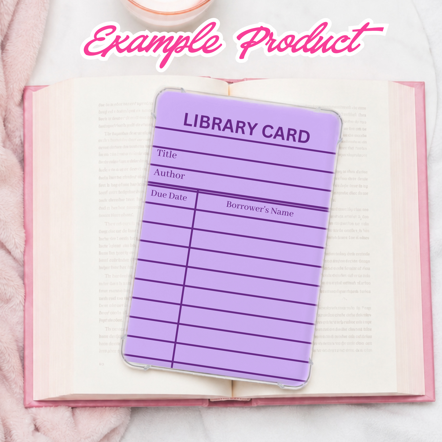 Purple Library Card Clipart