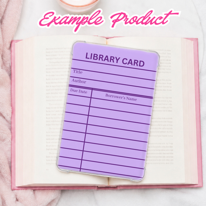 Purple Library Card Clipart