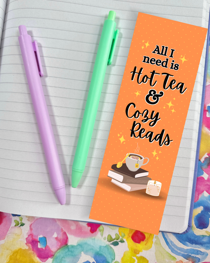 Hot Tea & Cozy Reads Bookmark