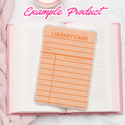Orange Library Card Clipart