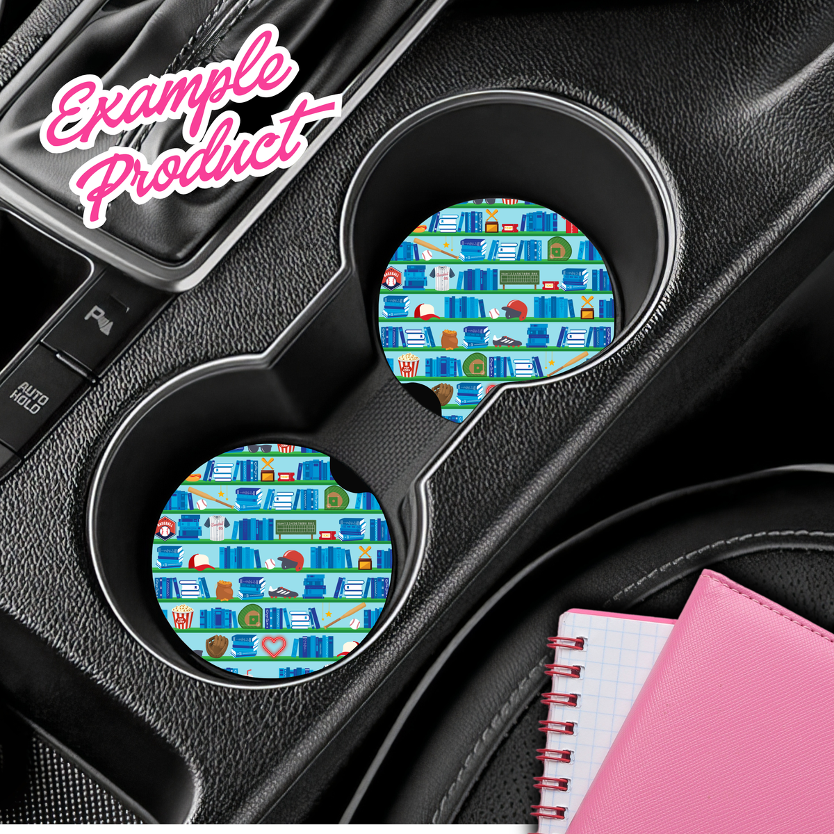 Baseball Romance Bookshelf Seamless Pattern