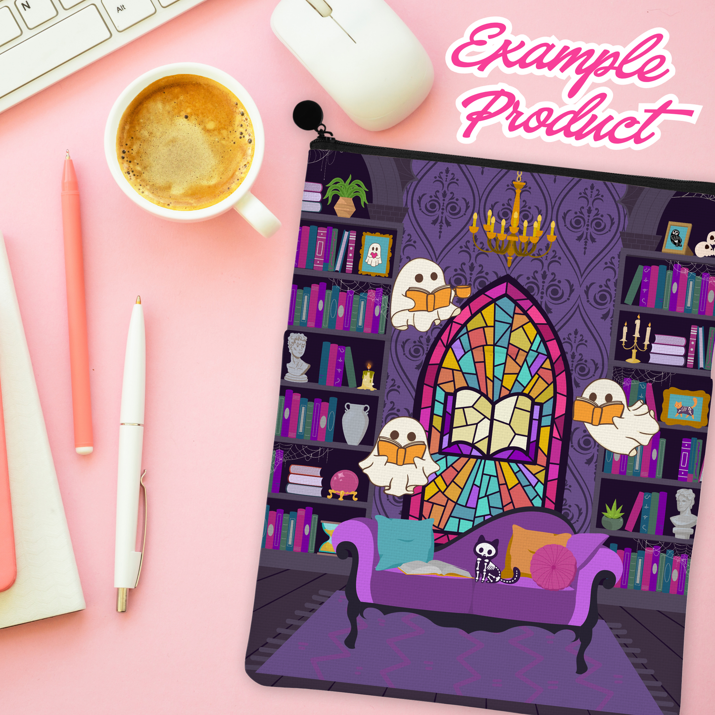 Haunted Library Clipart