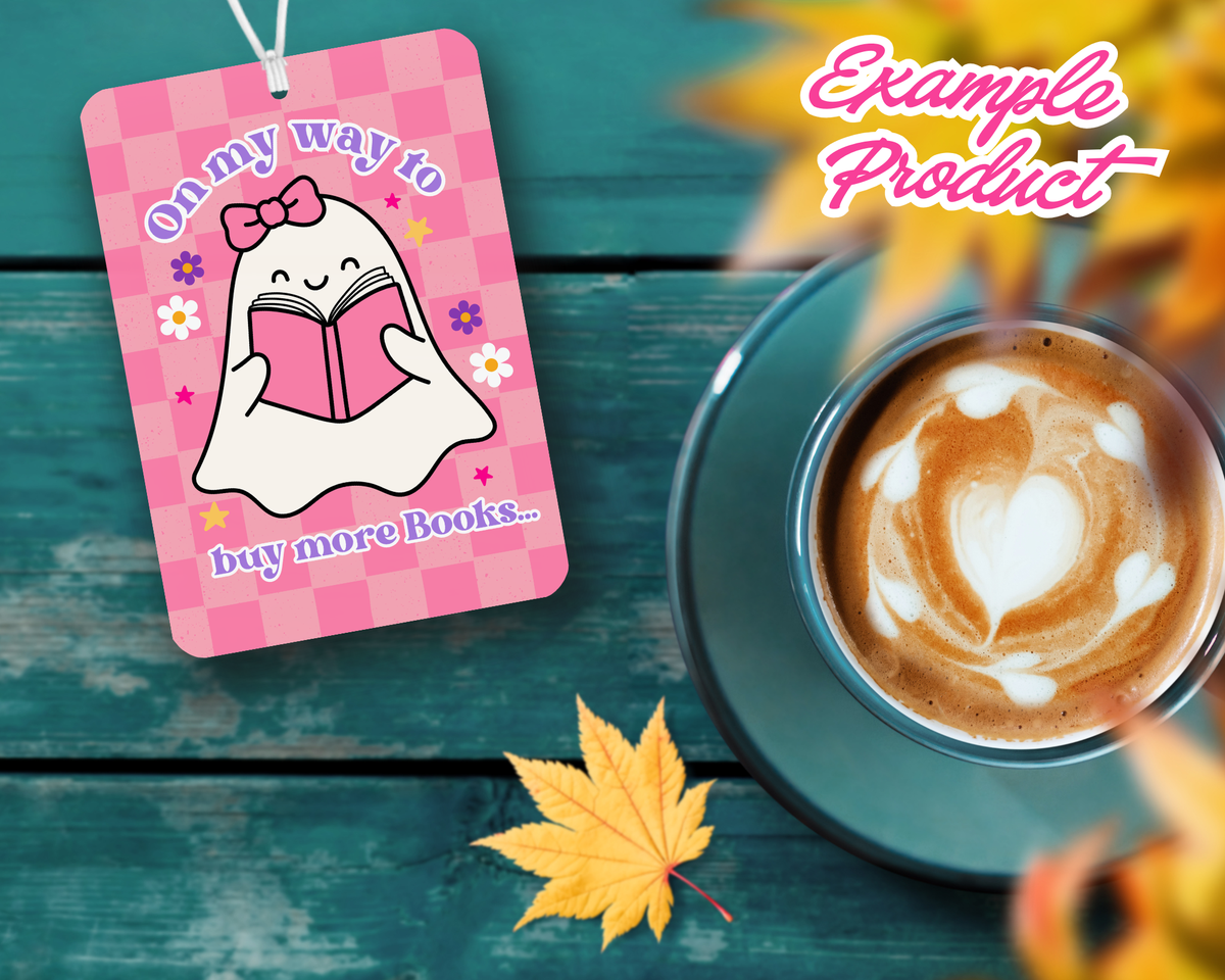 Buy More Books Car Freshener Design