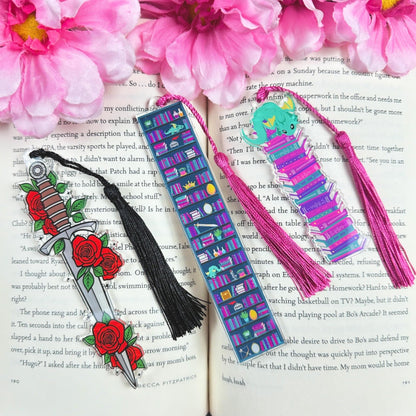 Book Dragon Acrylic Bookmark