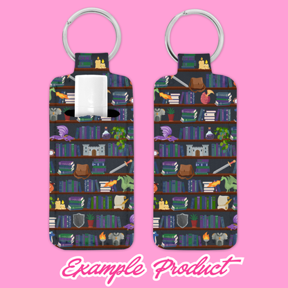 Dragon Rider Bookshelf Seamless Pattern