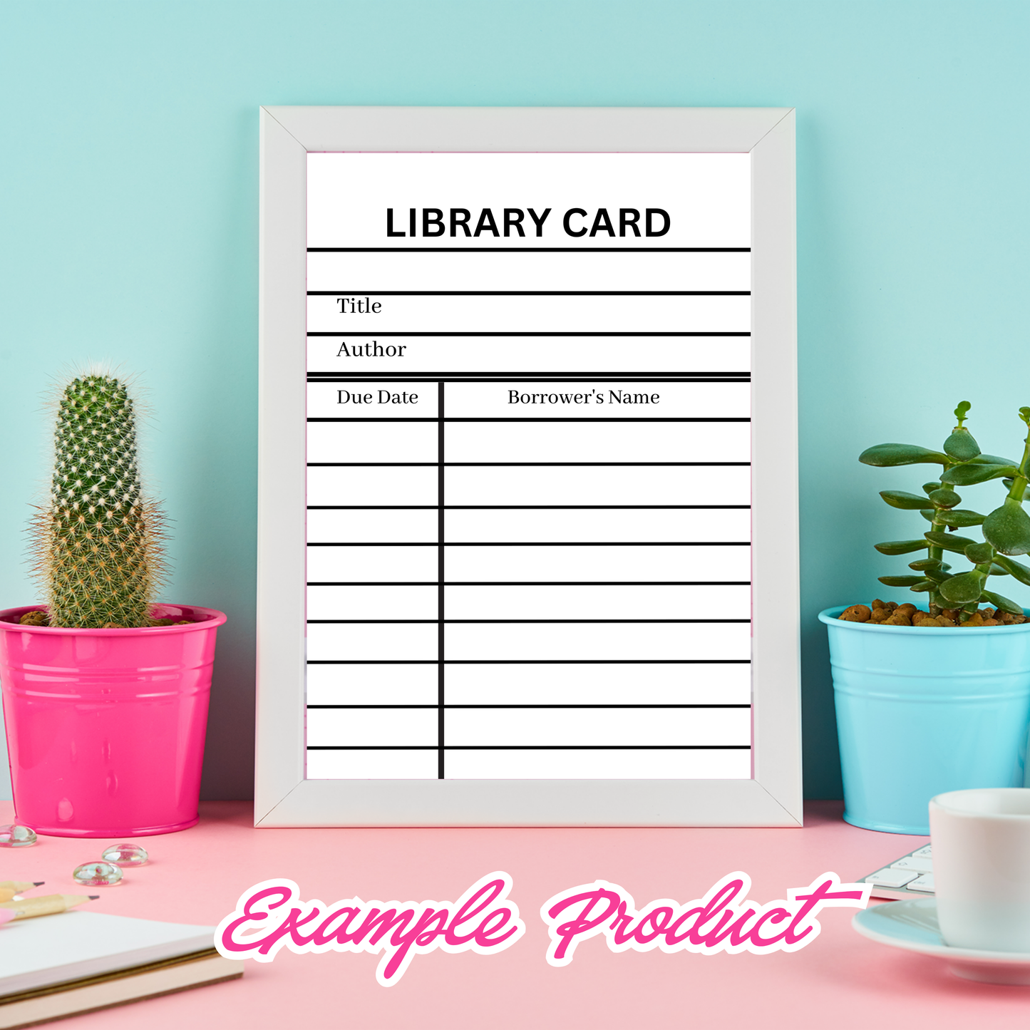 White Library Card Clipart