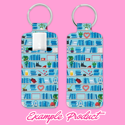 Hockey Romance Bookshelf Seamless Pattern