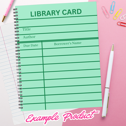 Green Library Card Clipart