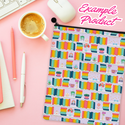 Rainbow Bookshelf Seamless Pattern