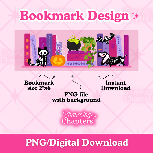Skeleton Bookshelf Bookmark