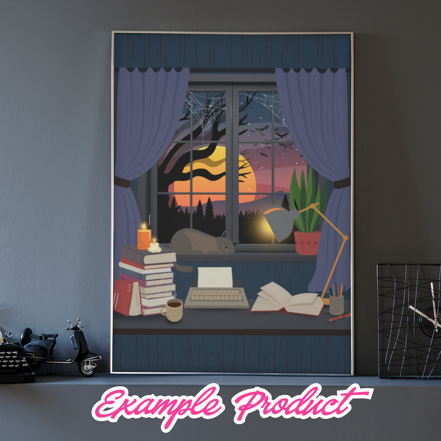 Dark Reading Nook Clipart