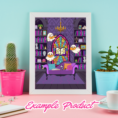 Haunted Library Clipart
