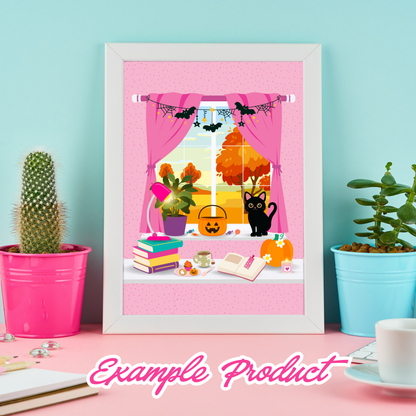 Halloween Book Nook Clipart