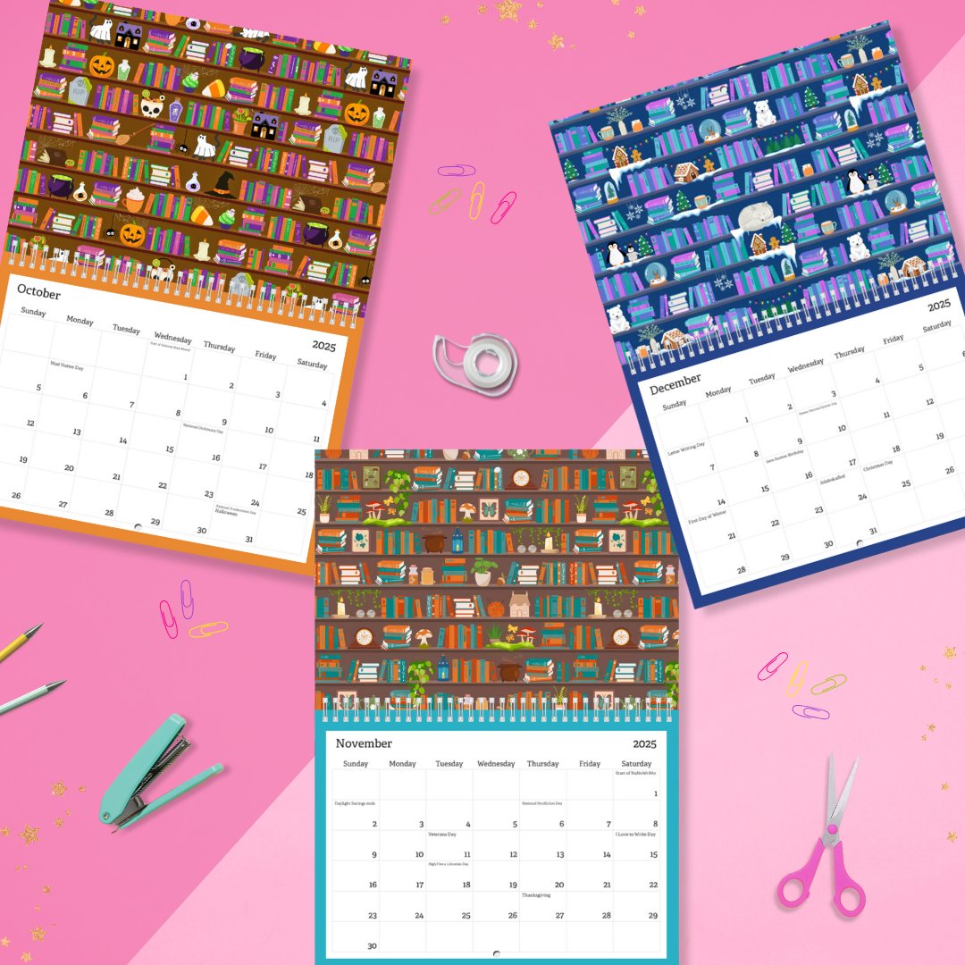 2025 Bookish Wall Calendar