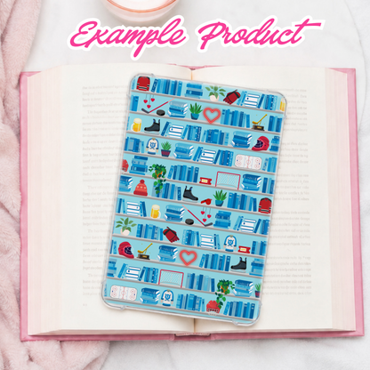 Hockey Romance Bookshelf Seamless Pattern