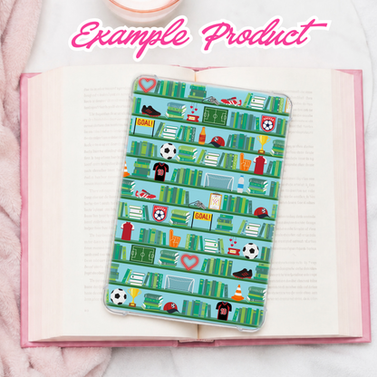 Soccer Romance Bookshelf Seamless Pattern