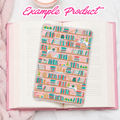 Gingerbread Bookshelf Seamless Pattern