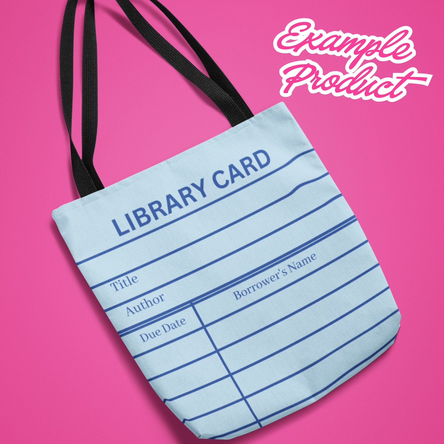 Blue Library Card Clipart