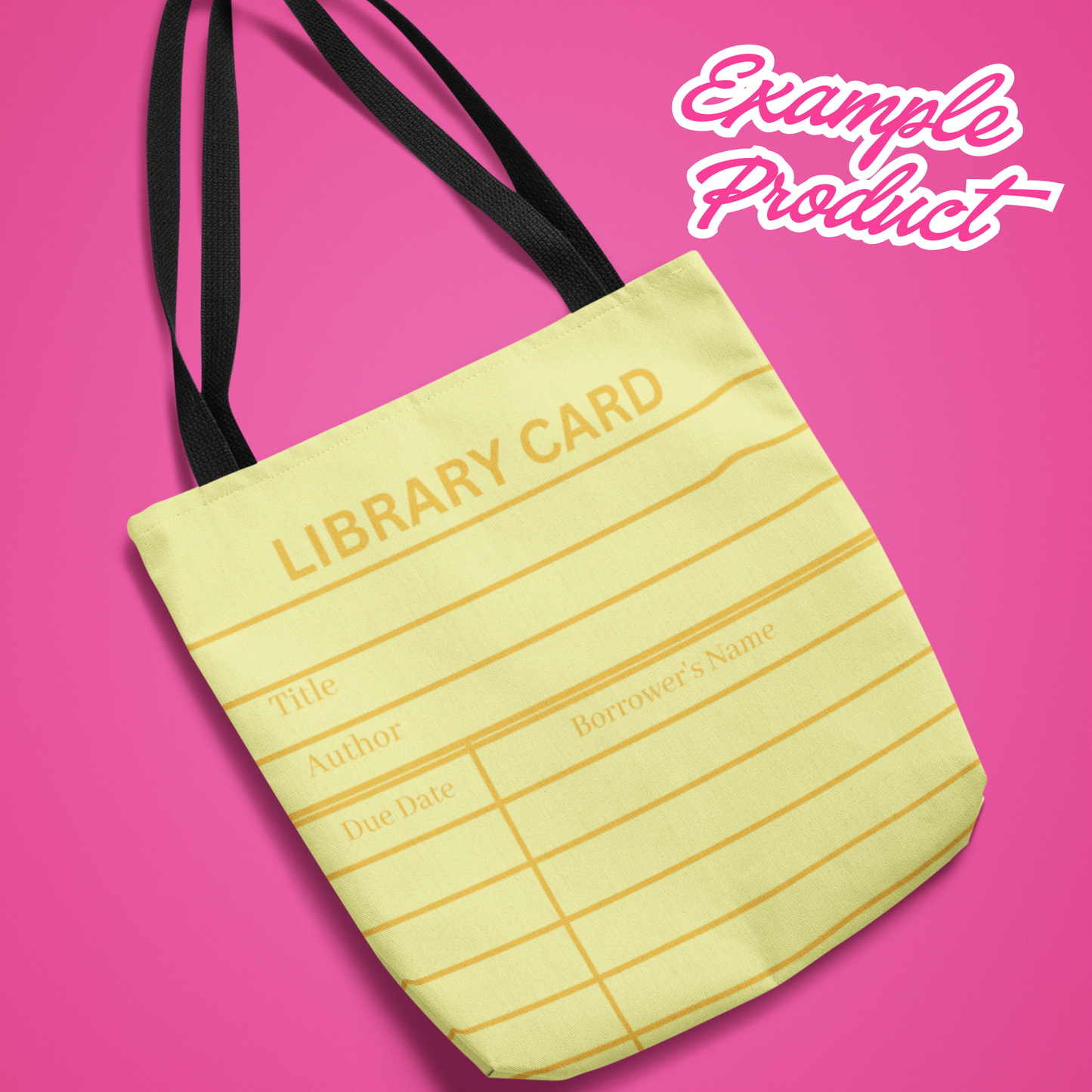 Yellow Library Card Clipart