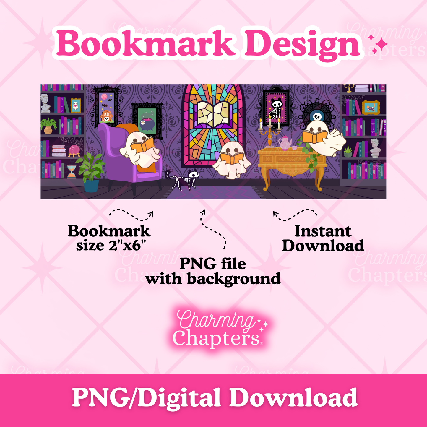 Haunted Library Bookmark