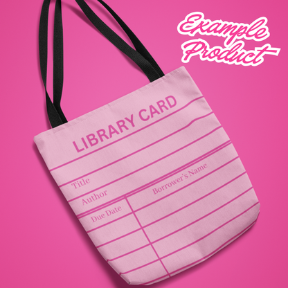 Pink Library Card Clipart