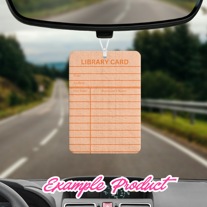 Orange Library Card Clipart