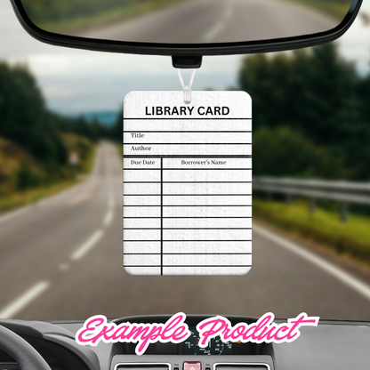 White Library Card Clipart