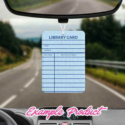 Blue Library Card Clipart