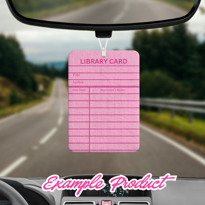 Pink Library Card Clipart