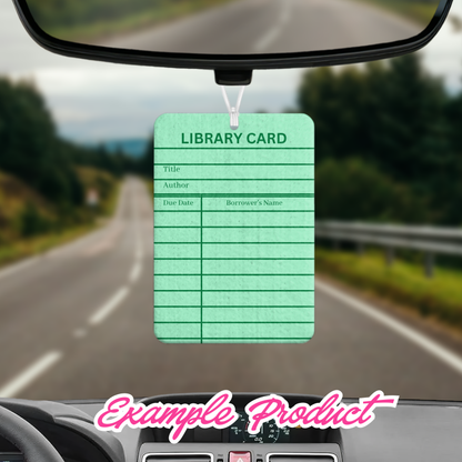 Green Library Card Clipart