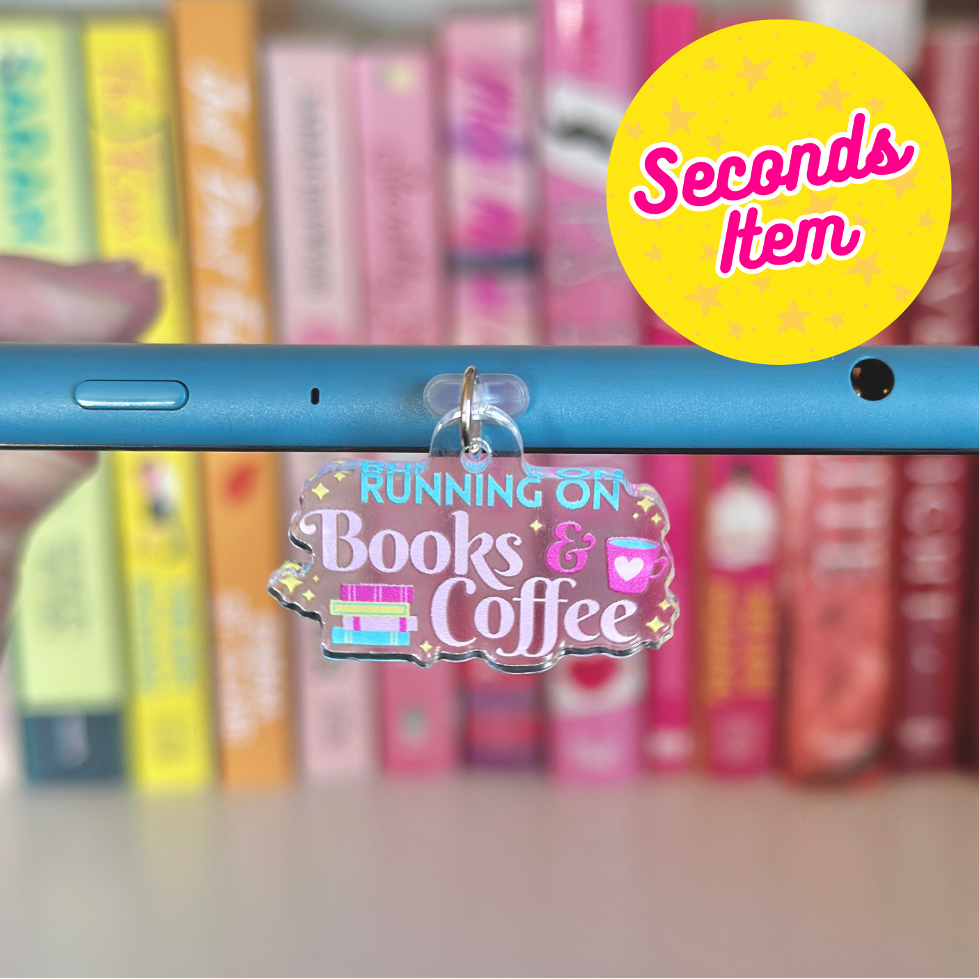 SECONDS: Books & Coffee Kindle Charm