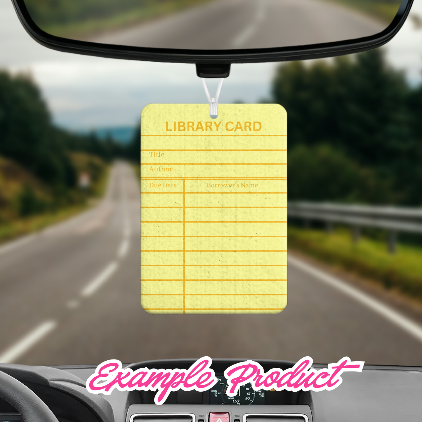 Yellow Library Card Clipart