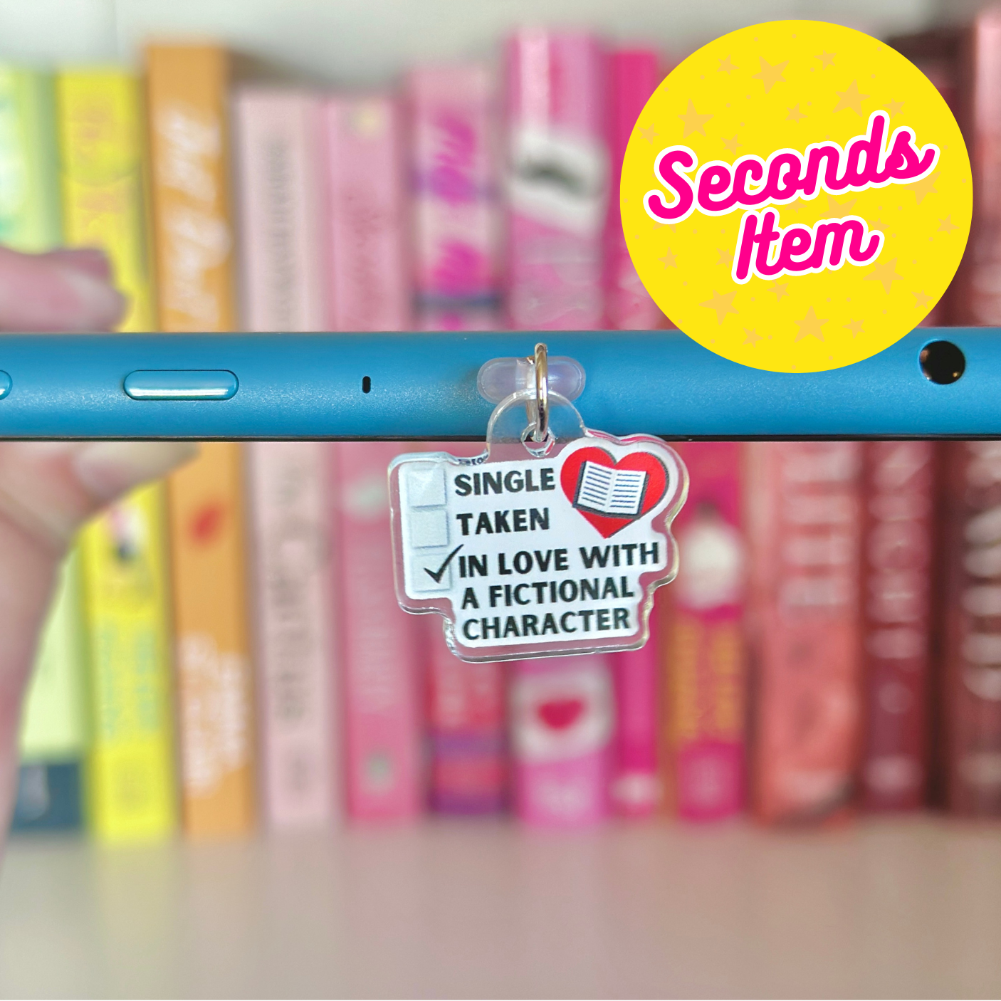 SECONDS: In Love With a Fictional Character Kindle Charm