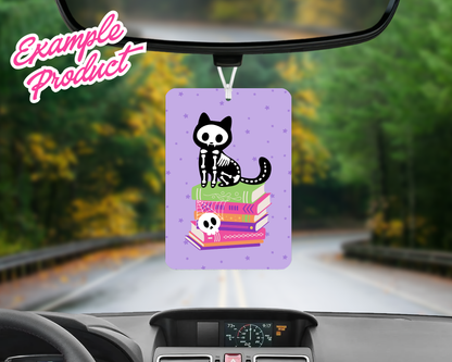 Skeleton Cat Car Freshener Design