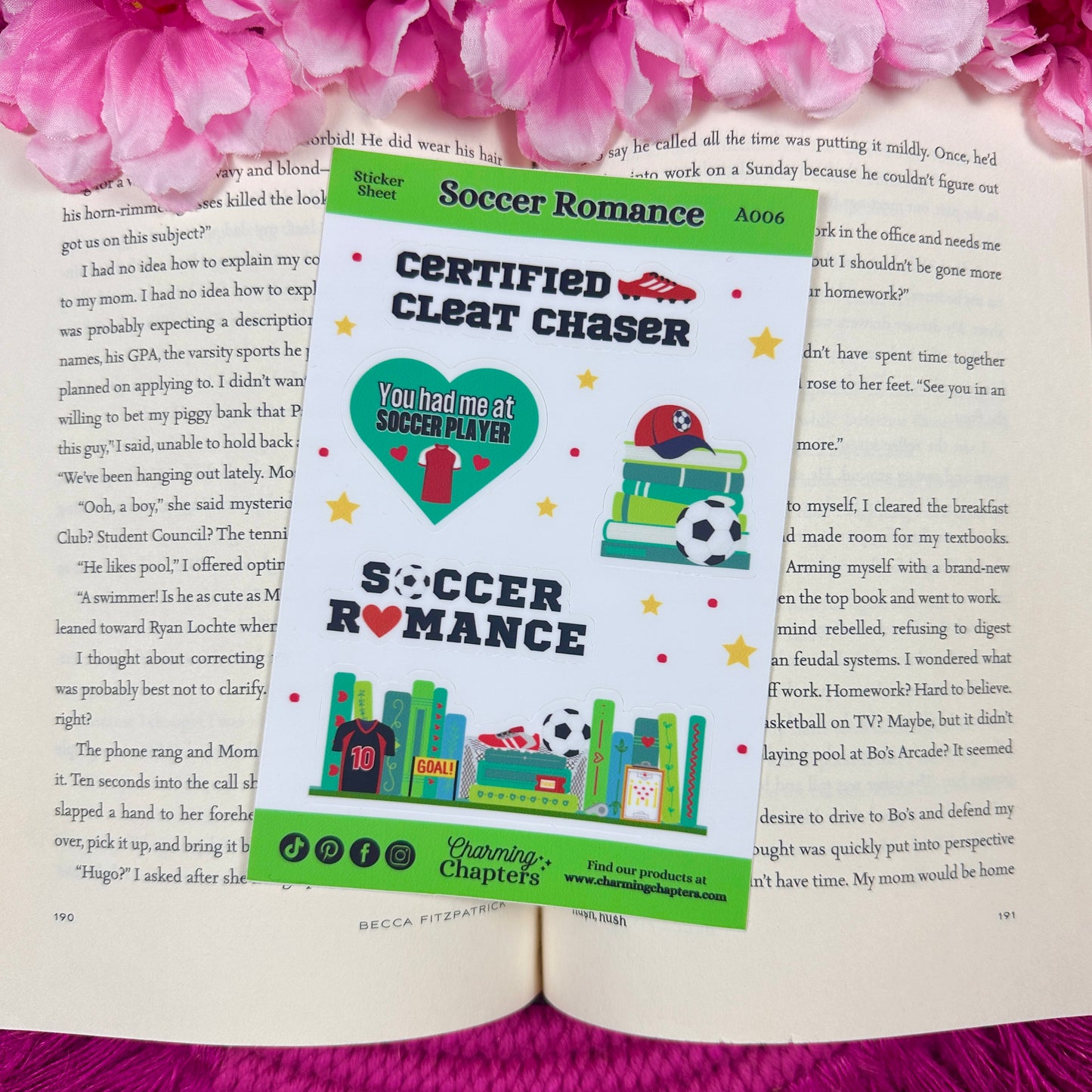 Soccer Romance Vinyl Sticker Sheet