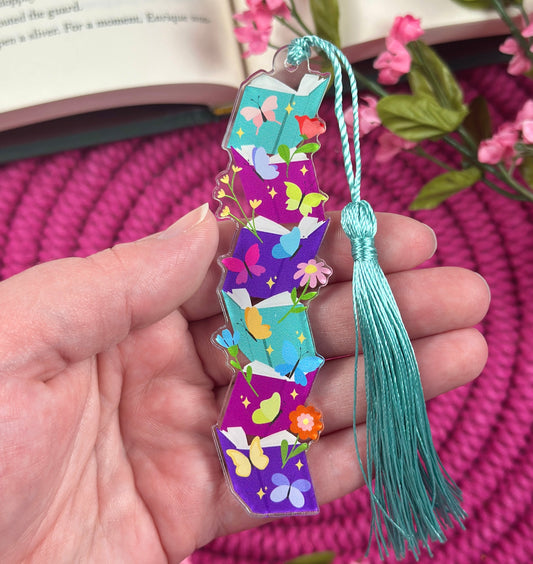 Butterfly Bookstack Acrylic Bookmark